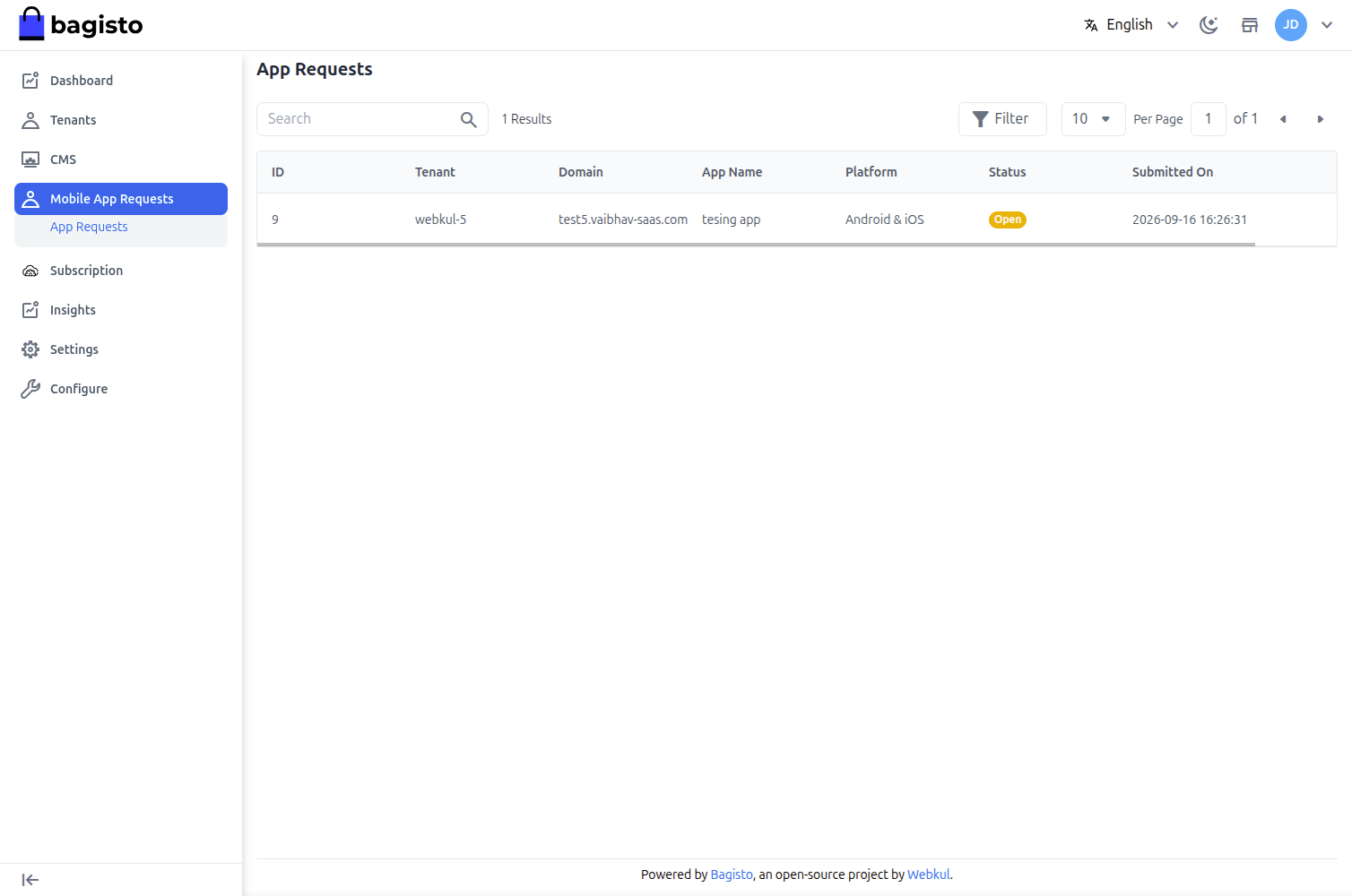All app requests